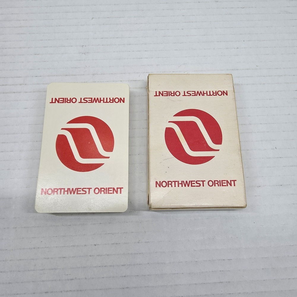 VTG Northwest‎ Orient Airlines Playing Cards Deck Complete, Red Logo 1970s–1980s